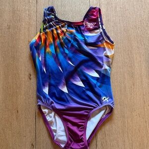 GK Multicolor Feather Design Brazil 2016 Leotard